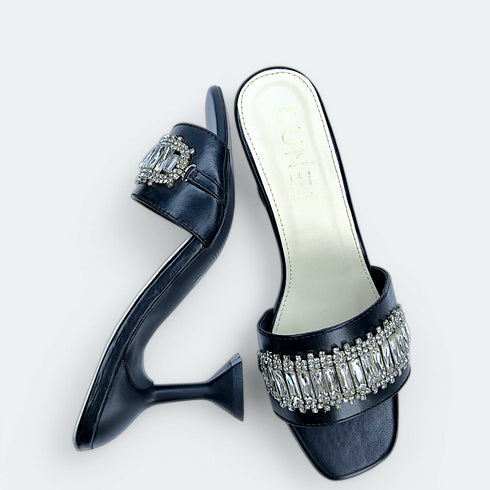 Black Crystal Heels - cunei